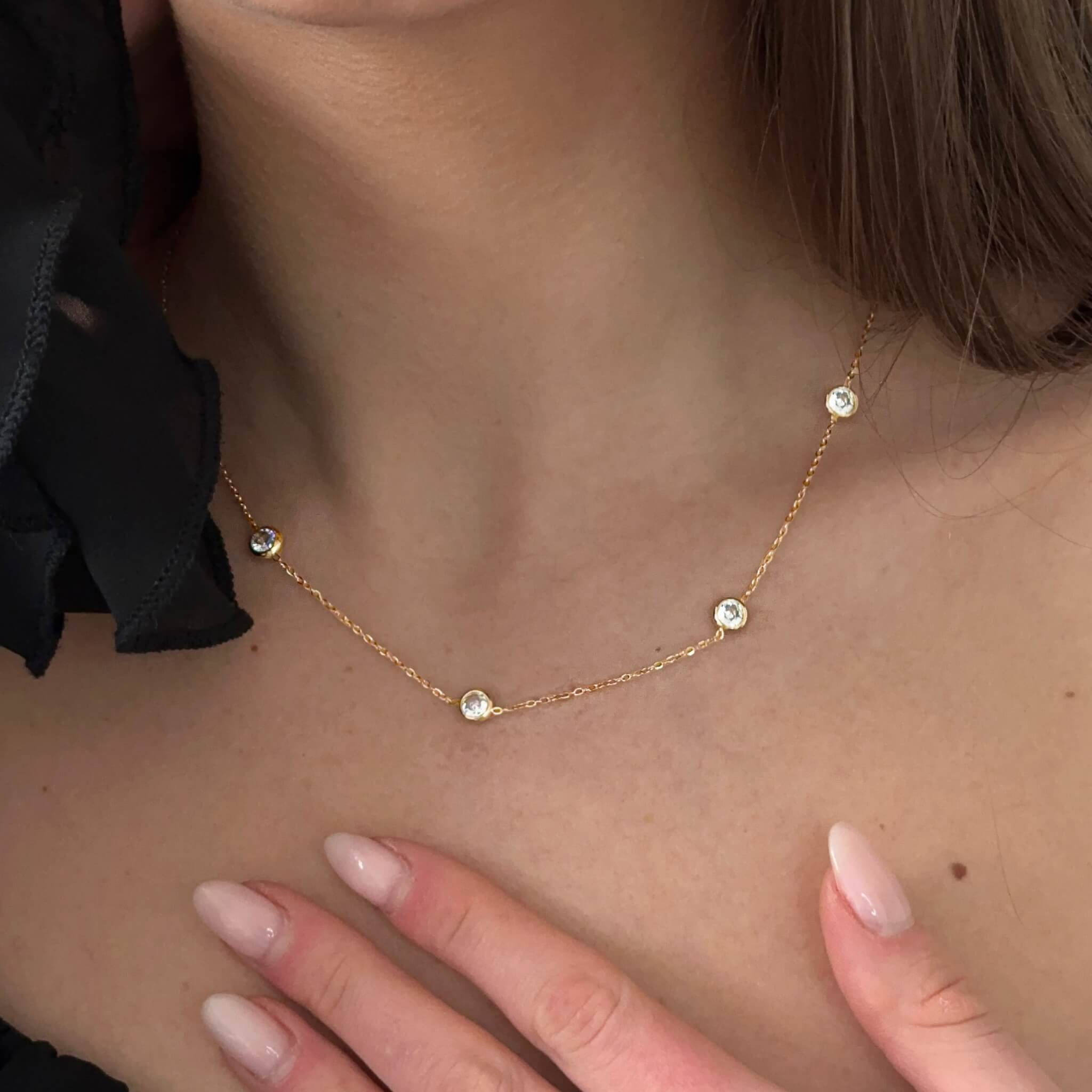 Pattern Crystal Necklace